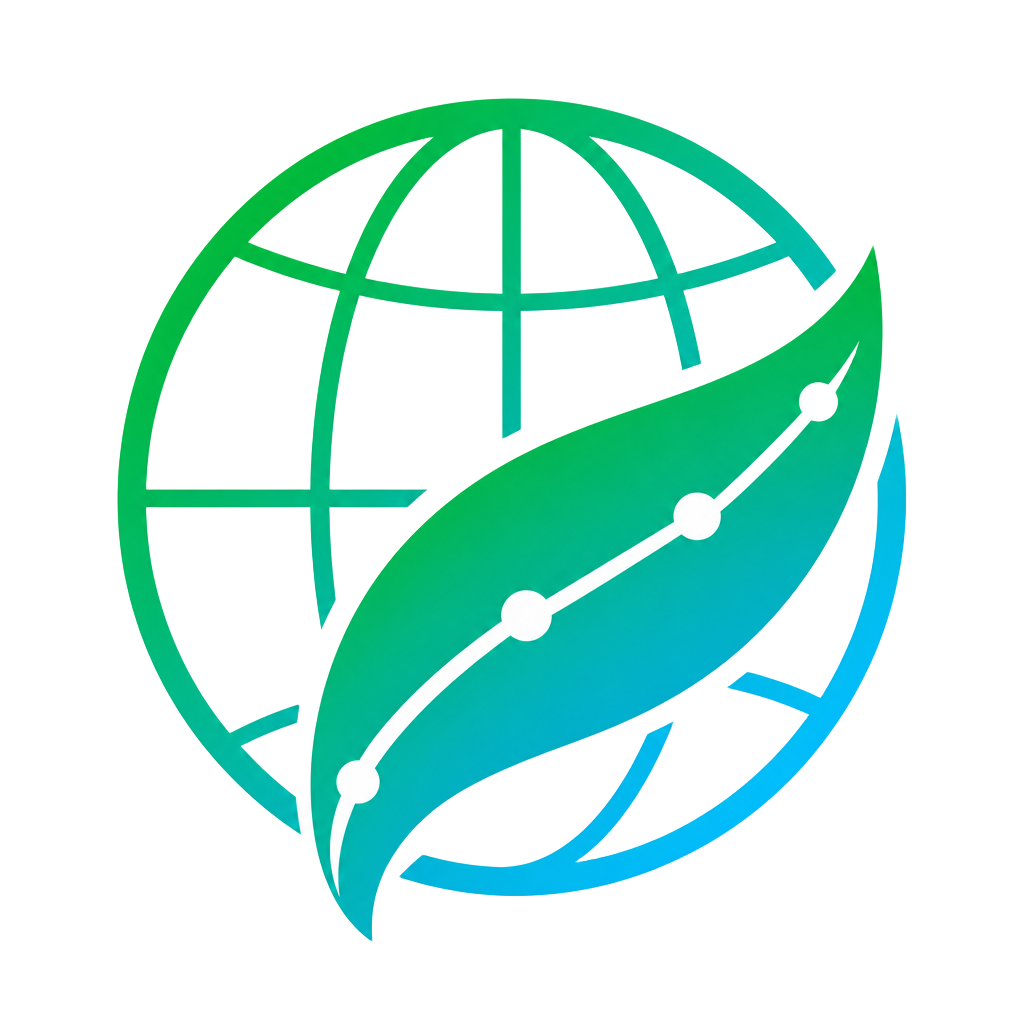 Global Bioenergy Watch logo: a globe with a leaf and rising data line