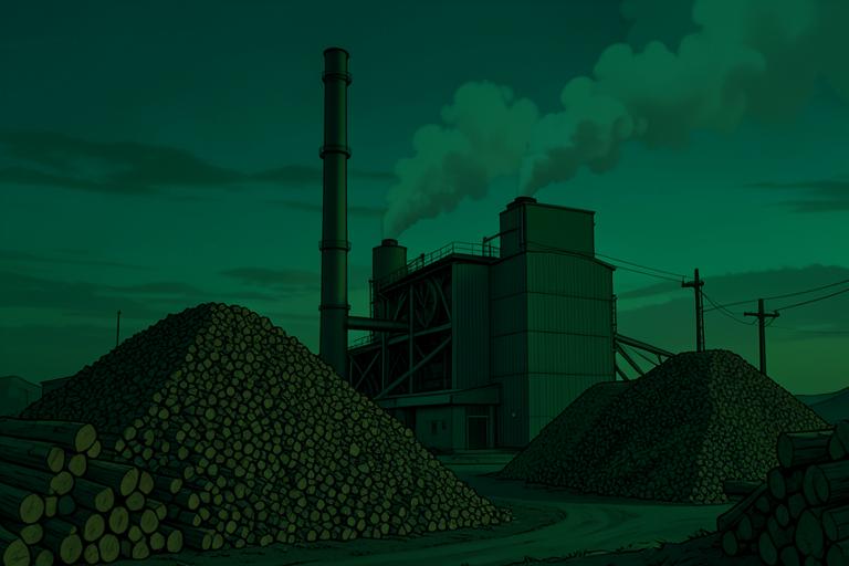 Biofuel power generators illustration