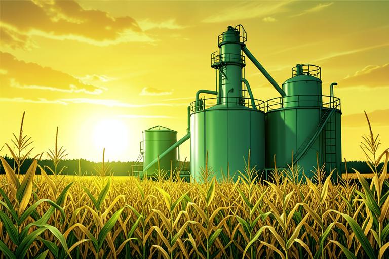 Ethanol production illustration